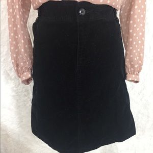 Black Corduroy Skirt
